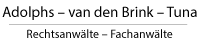Rechtsanwaltskanzlei Adolphs  • van den Brink • Tuna Logo